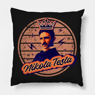 The king of the electricity , quotes by Nikola Tesla Pillow