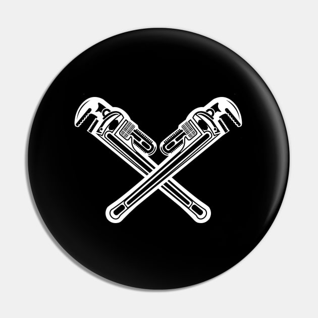 Plumber - Crossed Wrenches Pin by Kudostees