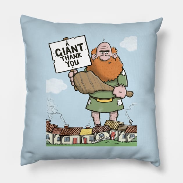 Gianit Thank You Card Pillow by CarlBatterbee