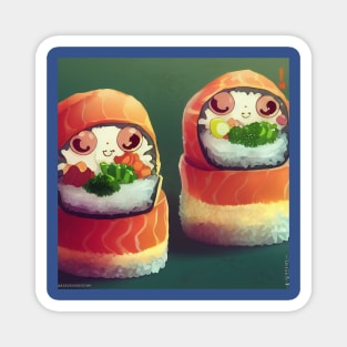Kawaii Anime Sushi Magnet