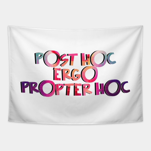 West Wing Post Hoc Ergo Propter Hoc Black Tapestry by baranskini