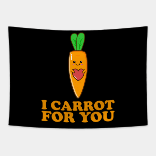 I Carrot For You cute Kawaii Carrot Pun Tapestry