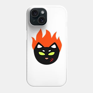 fiery cat Phone Case