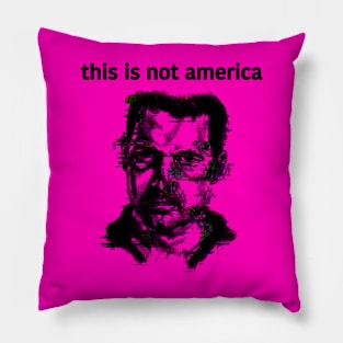 This Is Not America (glitch) - Claes Bang Pillow