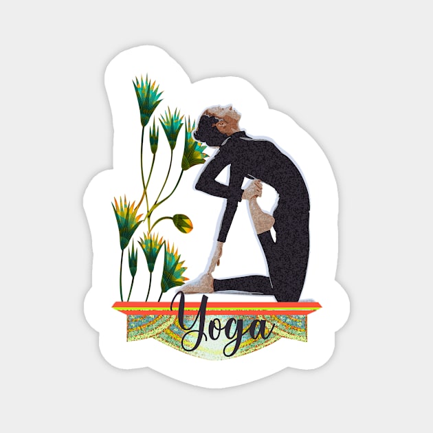 yoga lover Magnet by siano