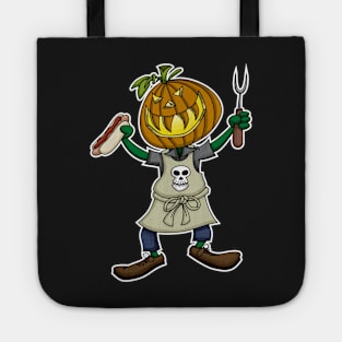 Pumpkin Head Grilling Tote