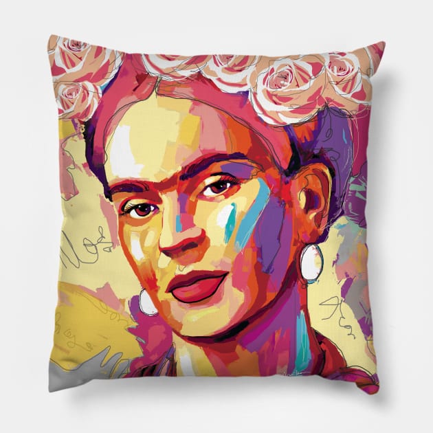 frida kahlo Pillow by mailsoncello