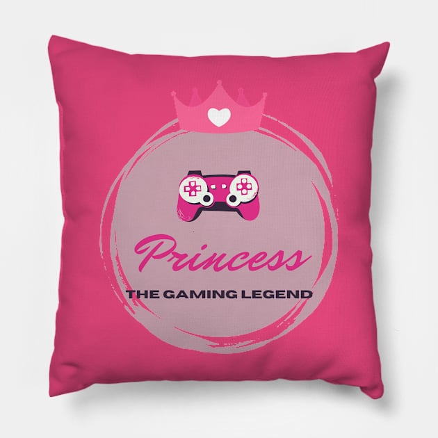 Princess girl gamer Pillow by GenerativeCreations