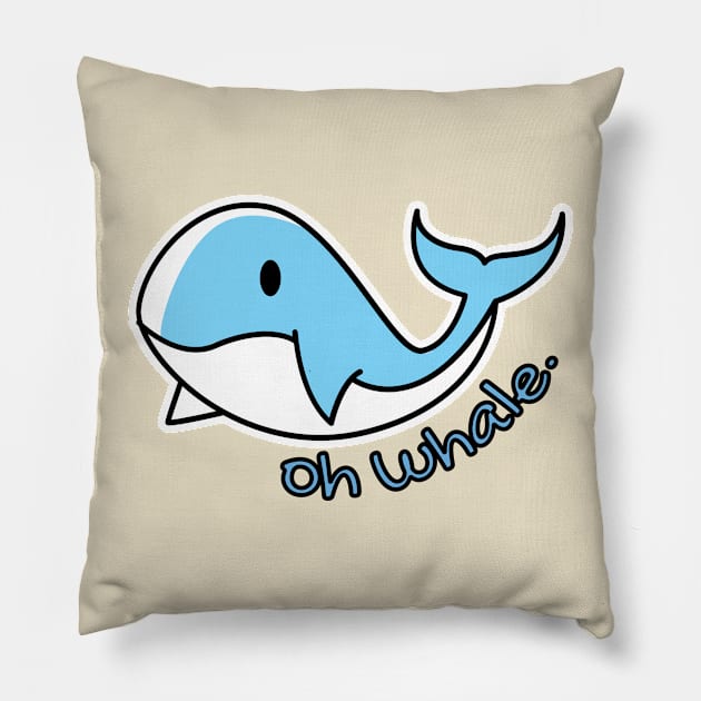 oh whale Pillow by UniqueDesignsCo