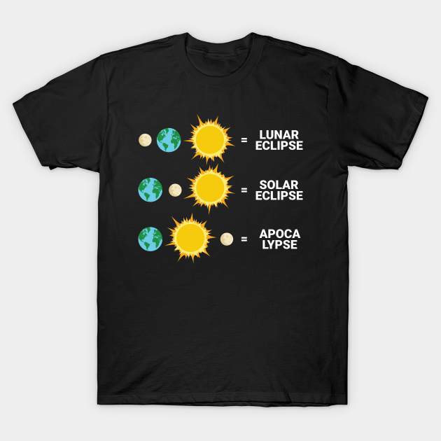 Lunar Eclipse Solar Eclipse Apocalypse Funny Science Design - Science ...