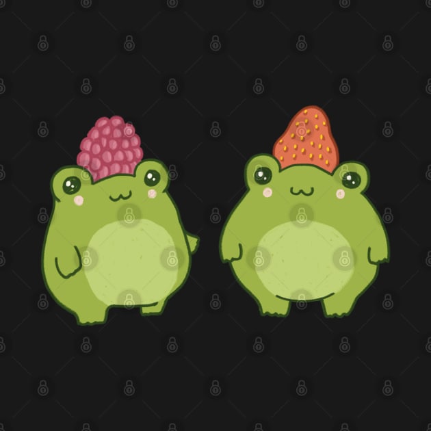 Berry Buddies Two Frog Friends, Strawberry and Raspberry Buddies by Ministry Of Frogs