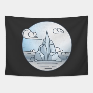 Ice mountain landscape Tapestry