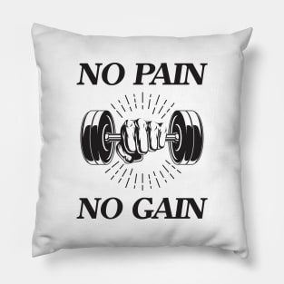 No pain no gain - Crazy gains - Nothing beats the feeling of power that weightlifting, powerlifting and strength training it gives us! A beautiful vintage design representing body positivity! Pillow