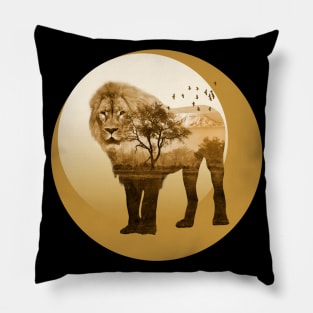 Lion Wild Animal Safari Africa Jungle World Nature Wildlife Pillow