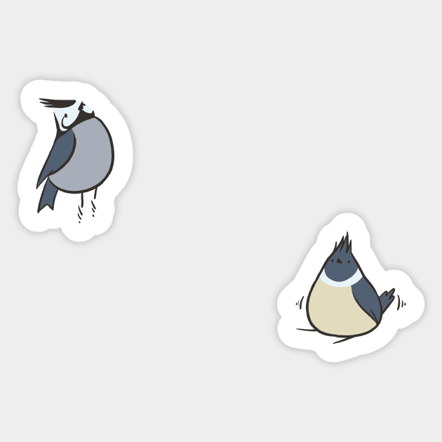 Bouncing Tits - Cute Birds - Sticker