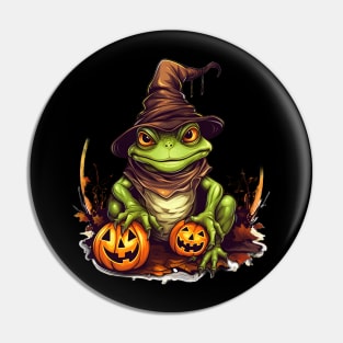 Frog Halloween Spooky Pin