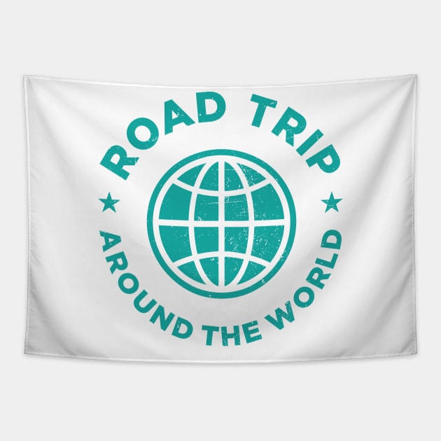 Road trip - Around the world Tapestry by Cuteepi