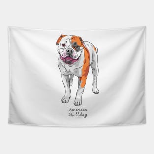 American Bulldog Tapestry