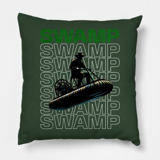 Swampboat Swamp Multitext Design Pillow