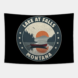 Lake at Falls Montana Sunset Tapestry