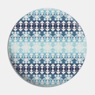 Ombre Blue Geometrical Pattern Pin