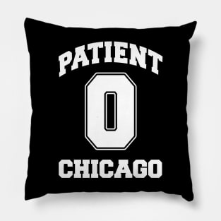 Patient Zero Zombie Chicago - White Pillow