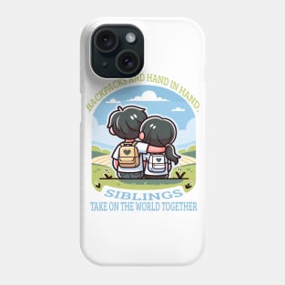 World Explorers: Siblings Adventure Together Phone Case