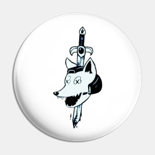 60/40 black and white Pin