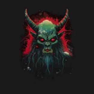 Vintage Krampus Christmas Holiday Horror Graphic T-Shirt