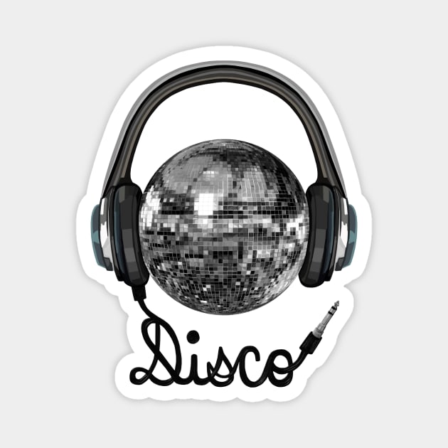 Silver Disco Ball with Headphone Jack Magnet by Art by Deborah Camp