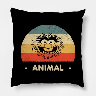 Retro Sunset Animal Muppets Pillow