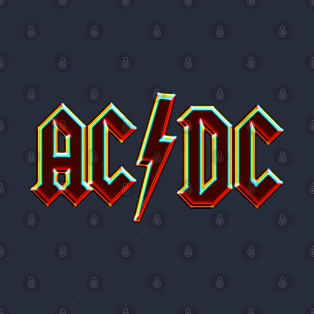 ACDC Retro Glowing Neon by Mr.FansArt