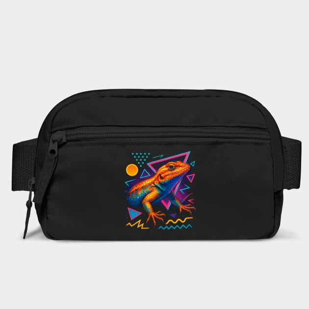 Retro Neon Side Blotched Lizard by Reptiq's Store