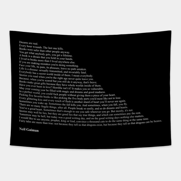 Neil Gaiman Quotes Tapestry by qqqueiru