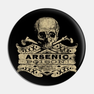 Vintage Arsenic Skull Poison Label Halloween Tee Pin