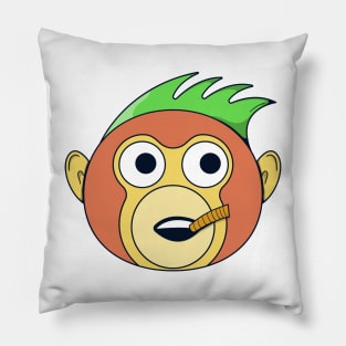 funny monkey cute colorful Pillow