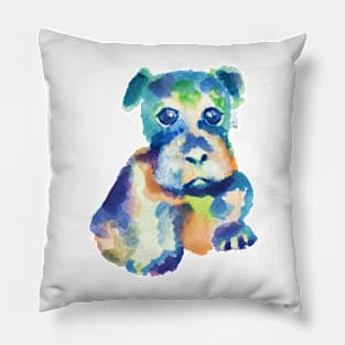 Dog blue Pillow