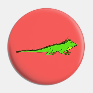 Green Spiky Lizard Pin