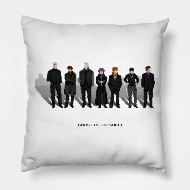 Ghost in the Shell Pixel Pillow by Rev1s10n