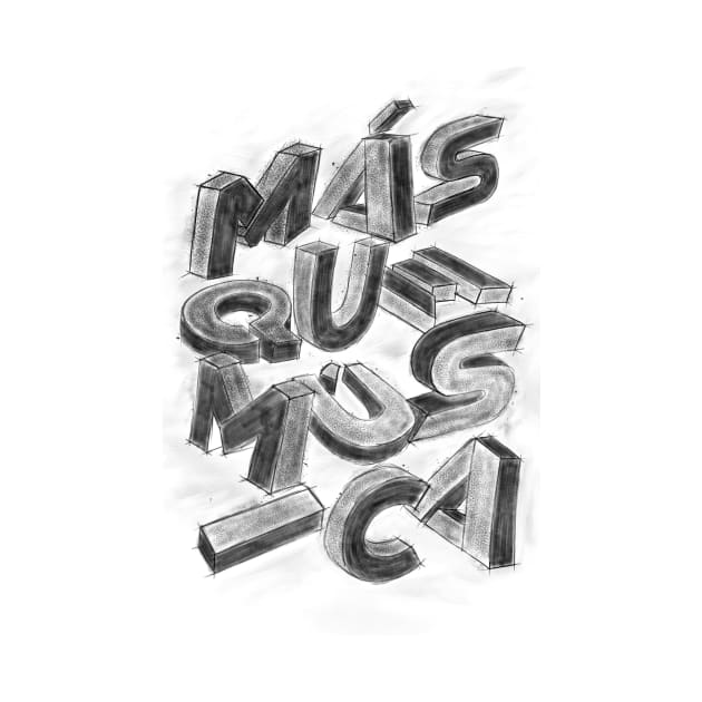 lettering more than music by CERO9