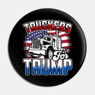 Truckers for Trump Republican Semi-Drivers Unite Pin