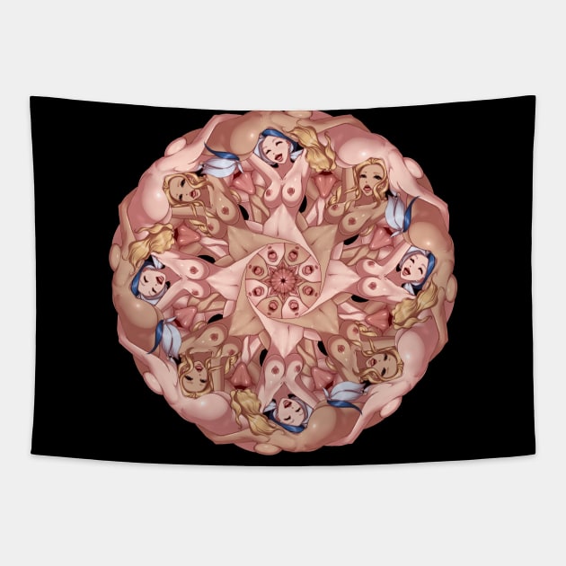 Erotic Mandala Tapestry by Martinuve