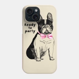 French bulldog in bow tie Phone Case