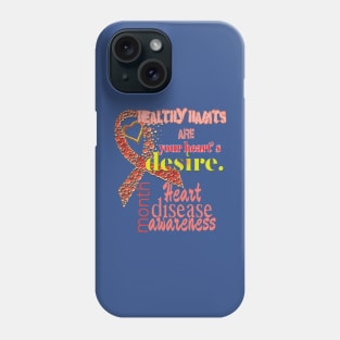 Heart disease awareness month Phone Case