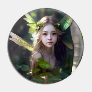 Forest Fairy Portrait Pin