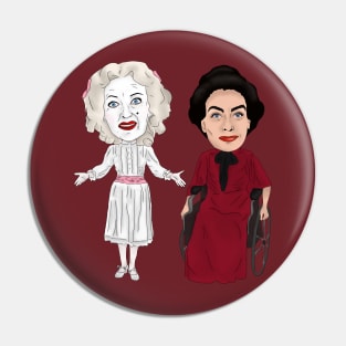 Whatever happened to Baby Jane, Bette Davis, Joan Crawford Inspired Illustration Pin