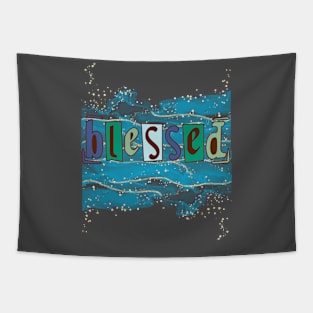 Blessed sea blue Tapestry