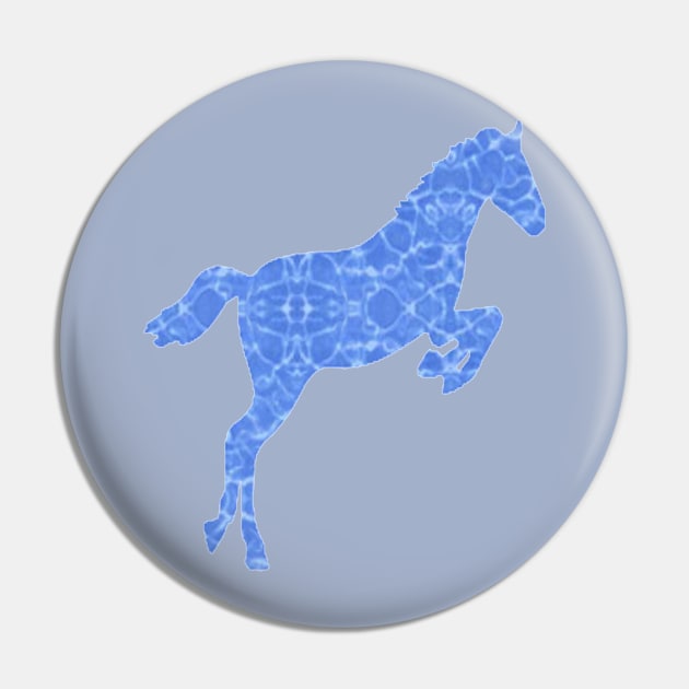 Blue Horse Pin by abloomdesigns