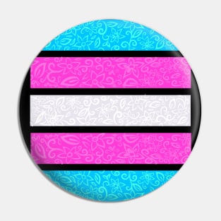Trans Pride flag floral Pin