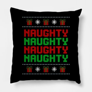 Ugly Naughty Christmas Sweater Pillow